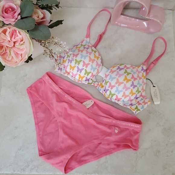 💕 VICTORIA'S SECRET 32B Cotton Bra Set 💕